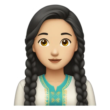 kazakh girl sticker