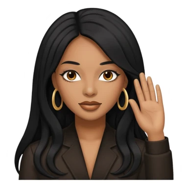 Moncia R&B singer with long hair sticker