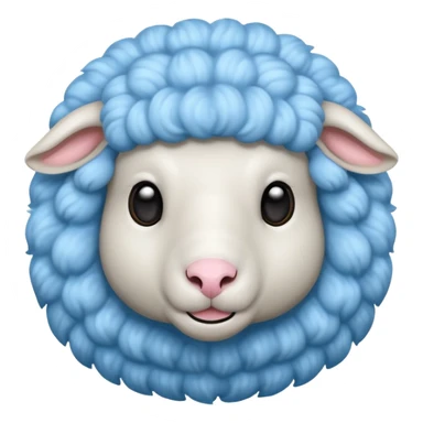 light blue sheep only head sticker