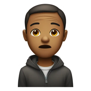 a combination between 😒 and ☹️ sticker