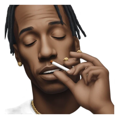 travis scott smoking a blunt sticker