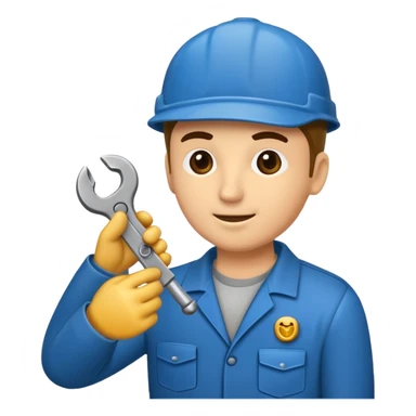 Mach mir einen auto mechaniker mit schrauben schlüssel sticker