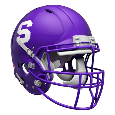 College football player helmet in purple color sticker