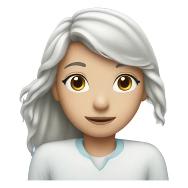 Light blue heart with small snowflakes sticker