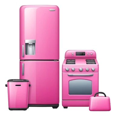 Pink house appliances sticker