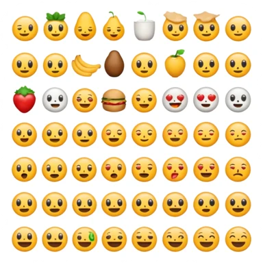Find the different emoji.
2 food emojis.
Tiny detail change.
No faces, no expressions.
Simple layout. sticker