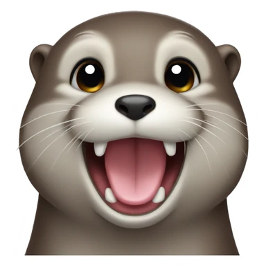 An otter with big begging sad eyes and shaking lip  sticker