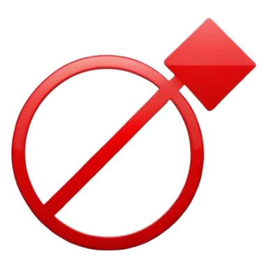 prohibition symbol with red circle and diagonal line sticker