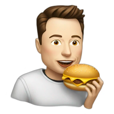 elon musk eating mcdonald sticker
