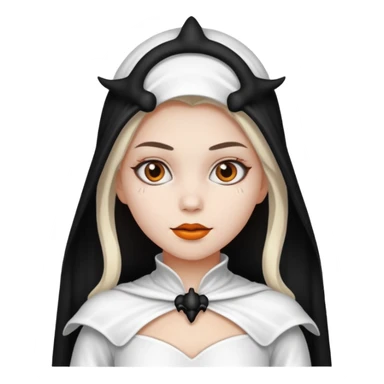 girl with hallowen white costumes sticker