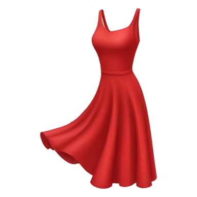 a red dress piece of clothes item only sticker