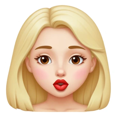 Girl kissing sticker