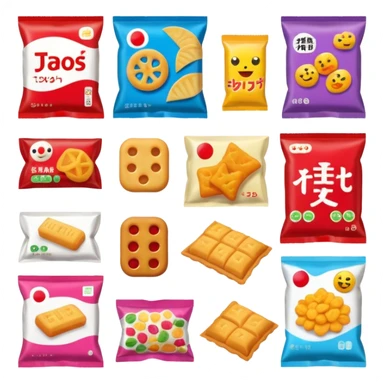 japan packaged snacks  sticker