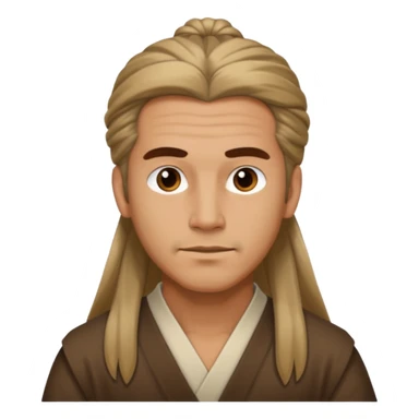 homme cheveux long attaché sticker