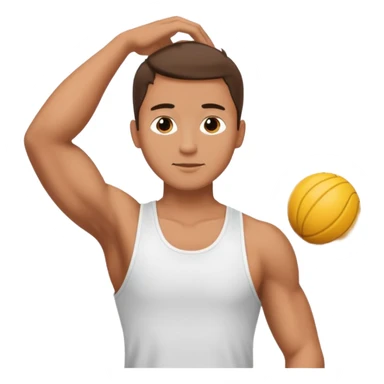 Hombre haciendo estiramientos sticker