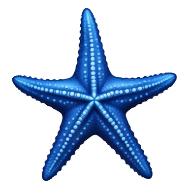 dark Blue starfish no face sticker