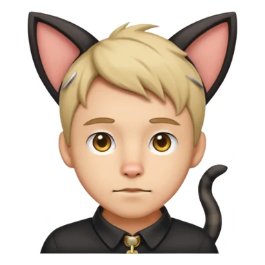 man with cat ears on all 4s sticker