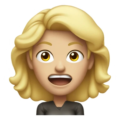 Angry blonde woman  sticker
