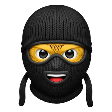 Ski mask sticker