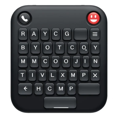 teclado, diseño simple, estilo emoji de iPhone sticker
