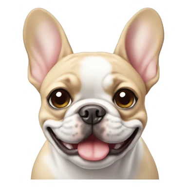 French bulldog with a smile sticker