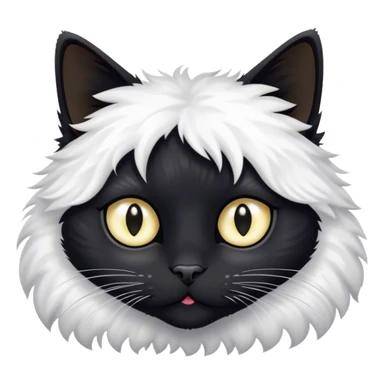 black cat with white spots sticker