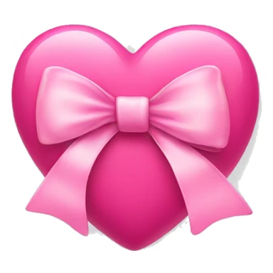 pink heart with bow in it  sticker