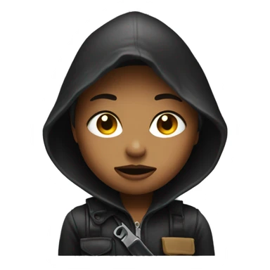 robber emoji, the one we remember, she's a girl sticker