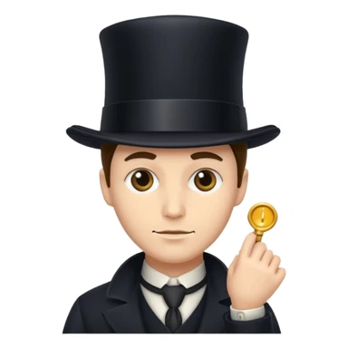 Detective with a tophat sticker