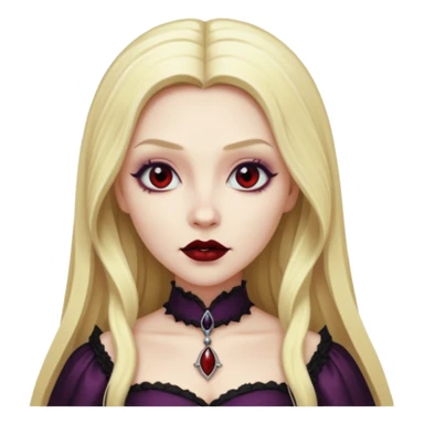 Bride of Dracula with long blonde hair sticker