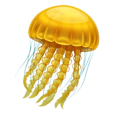 Bright yellow jellyfish  sticker