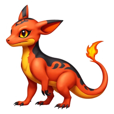 Salandit-Umbreon-Charmeleon-Fakémon-hybrid-creature (full body)  sticker
