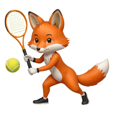volpe che gioca a tennis sticker