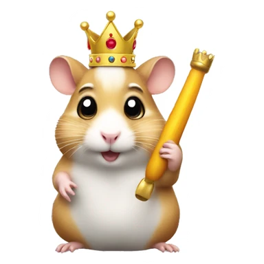 hamster in crown calls on the phone sticker