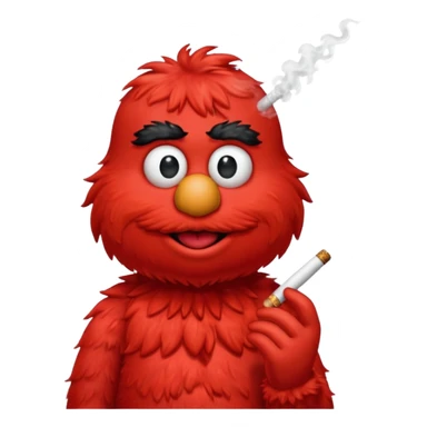 elmo smoking  sticker