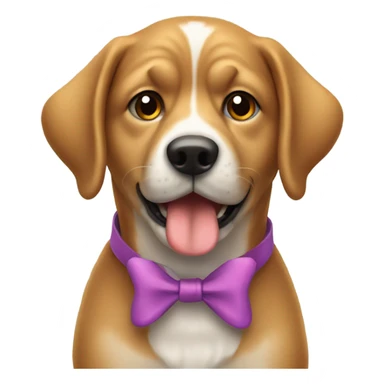 Hund mit einer Schleife  sticker