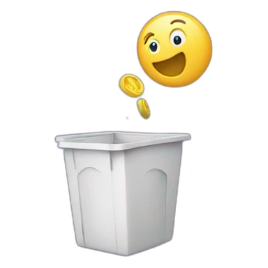 throwing letter a into the bin sticker