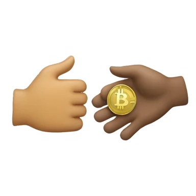 Bitcoin and Ethereum hand in hand sticker