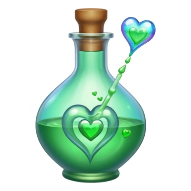 green potion and heart sticker