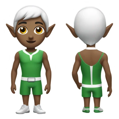 Elf wearing sports top sticker