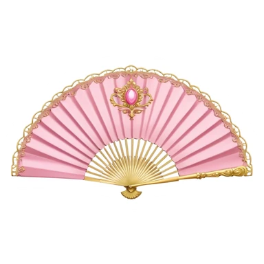 rococo pink fan sticker