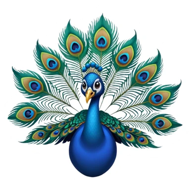 Only single Peacock feathers sticker