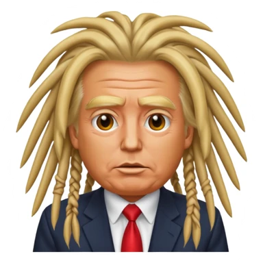 Trump with dreads sticker
