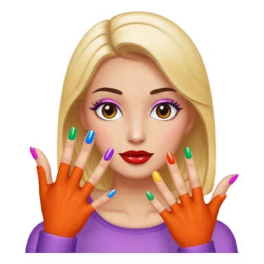 Nail with manicure sticker