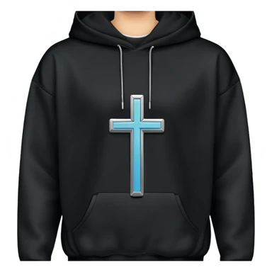 chrome cross hoodie all over sticker