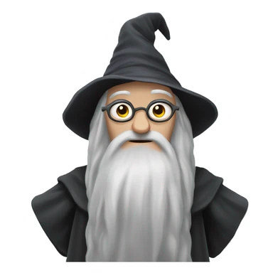 Dumbledore shrug sticker