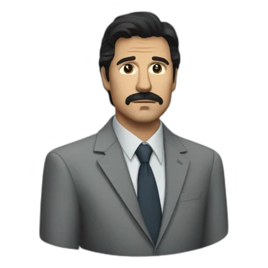 Season 3 Javier Peña from Narcos in a grey suit sticker