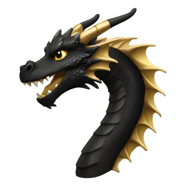Black and gold dragon sticker