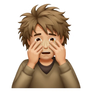 drunk guy covering face in embarrassment sticker