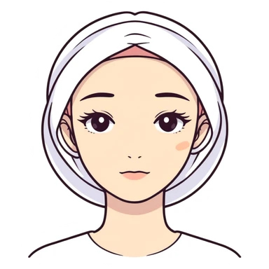 A girl with skincare  sticker